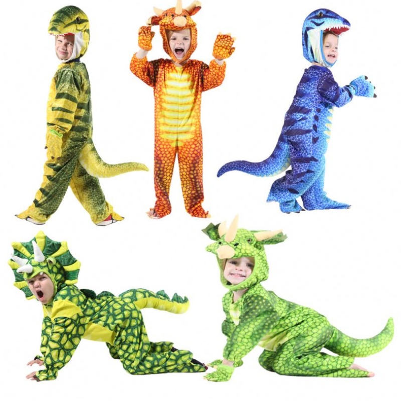 Kids Dinosaur -puku Halloween Party Cosplay Mascot Animal Cheetes -roolipeli