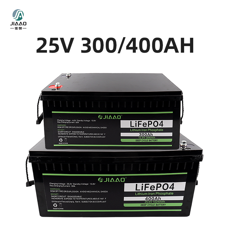 25V 300 / 400Ah ladattava LiFePO4 litiumioniakku akku bluetooth BMS