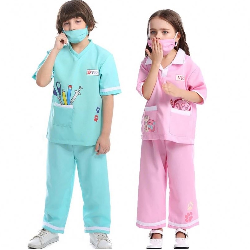 Dr Uniform Animal Doctor Lääkärin eläinlääkäri teeskentele Play Up Set Halloween -pukuja lääketieteellisellä Kit HCBC-013