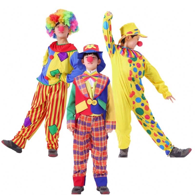 Halloween Kid Holiday Variety Funny Full Set Cosme Cosplay Clown -vaatteet puku HCBC-027