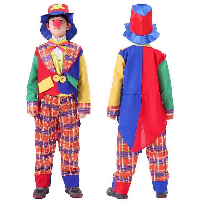 Halloween Kid Holiday Variety Funny Full Set Cosme Cosplay Clown -vaatteet puku HCBC-027