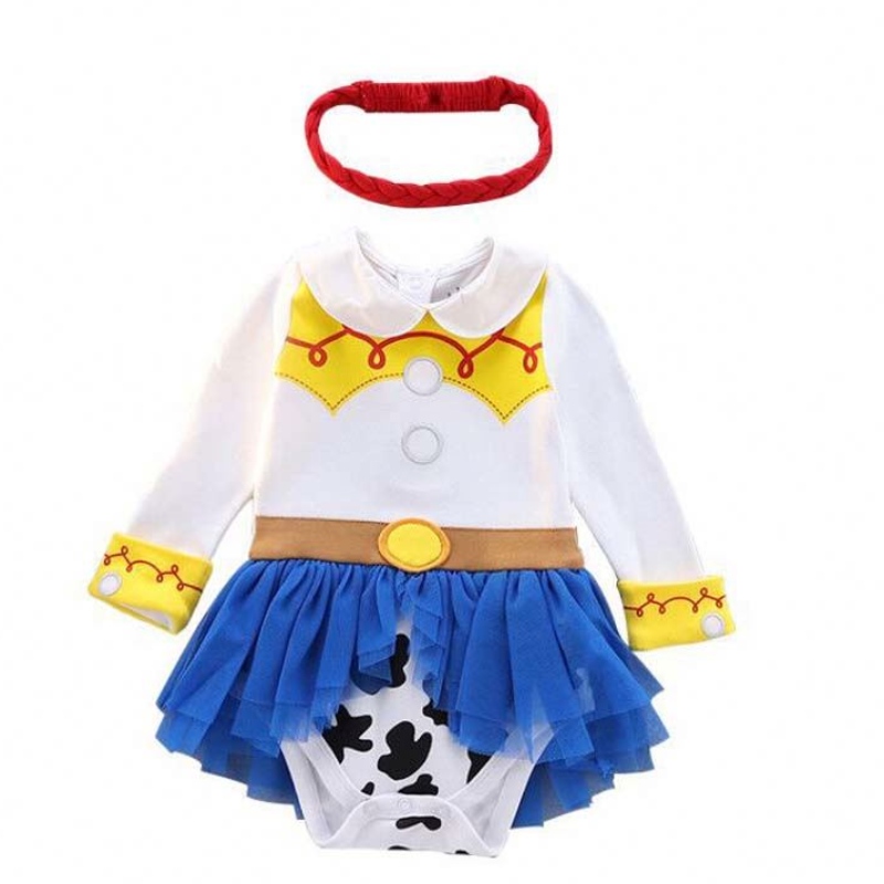 Halloween Syntymäpäiväjuhlat Fancy asut vauva tyttö prinsessapukut cowgirl romper pääpanta HCTS-004