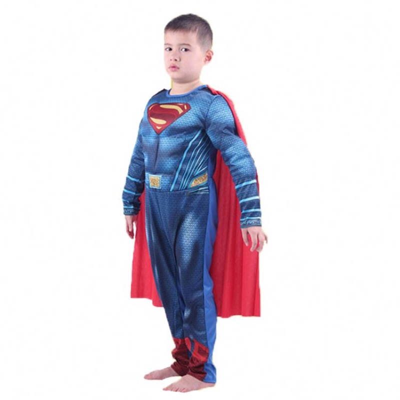 Halloween cosplay -juhlat Kids Super Hero Superhero Muscle Puku Lasten Super Man vaatteet