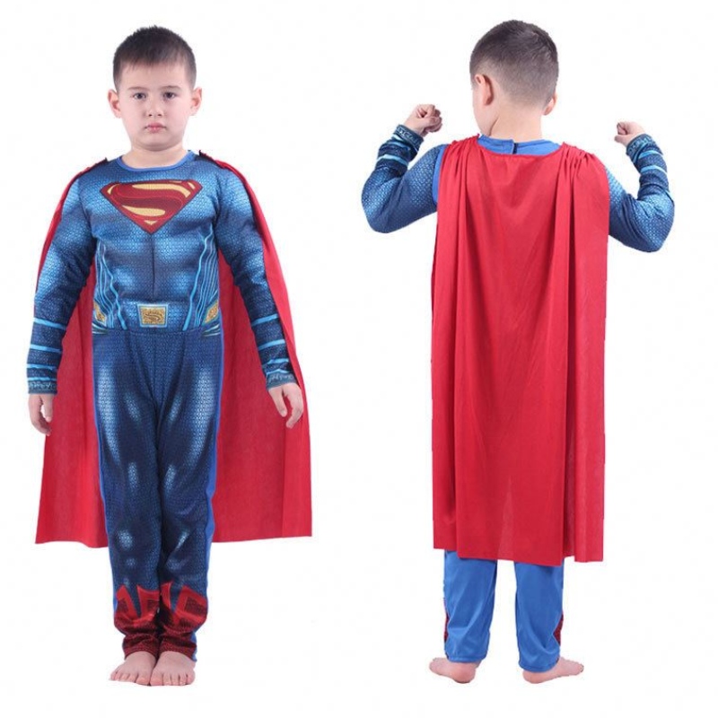 Halloween cosplay -juhlat Kids Super Hero Superhero Muscle Puku Lasten Super Man vaatteet