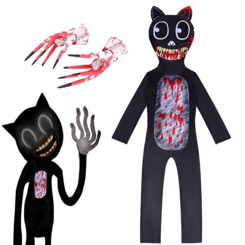 Halloween -puvut lapsille anime musta kissa cosplay boys tyttöjen body Cartoon Carnival Party vaatteet
