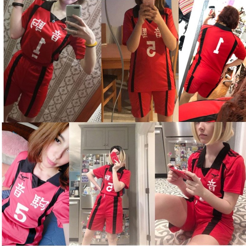 Aikuinen Haikyuu Nekoma High School#5 1 Kenma Kozume Kuroo Tetsuro Cosplay Haikiyu Volley Ball Team Jersey Sportswear Uniform