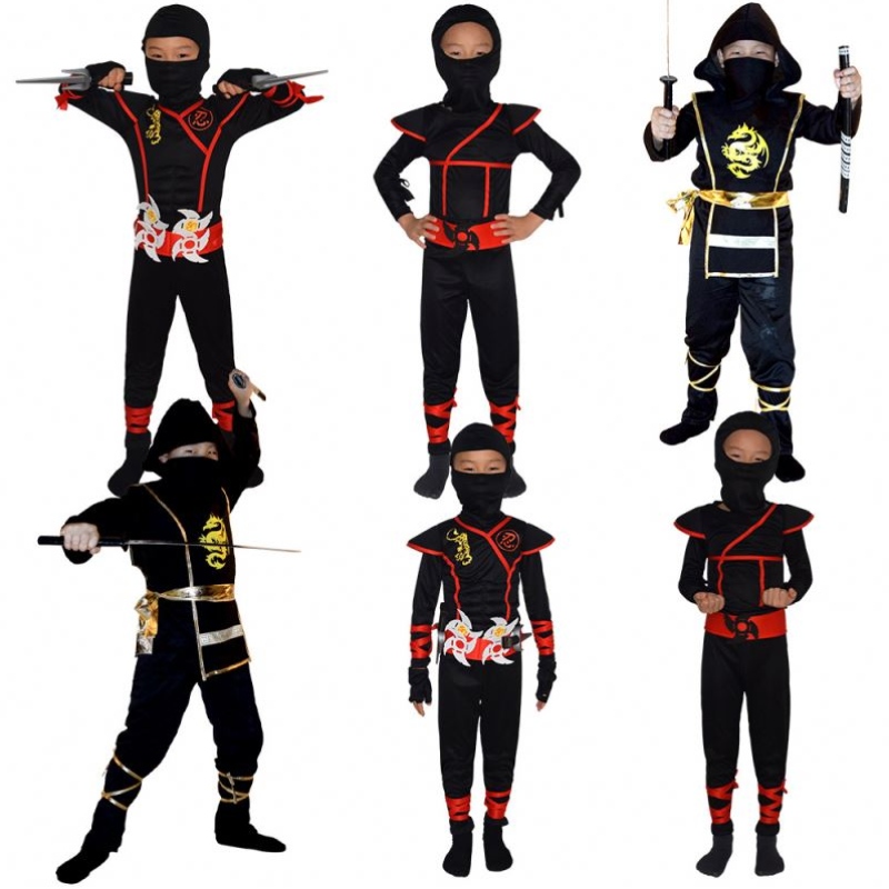 Pojat tytöt Ninja cosplay Party Fancy mekko tikari veitsi tikkaat karnevaali helloween miekkamies Warr -puku lasten puku