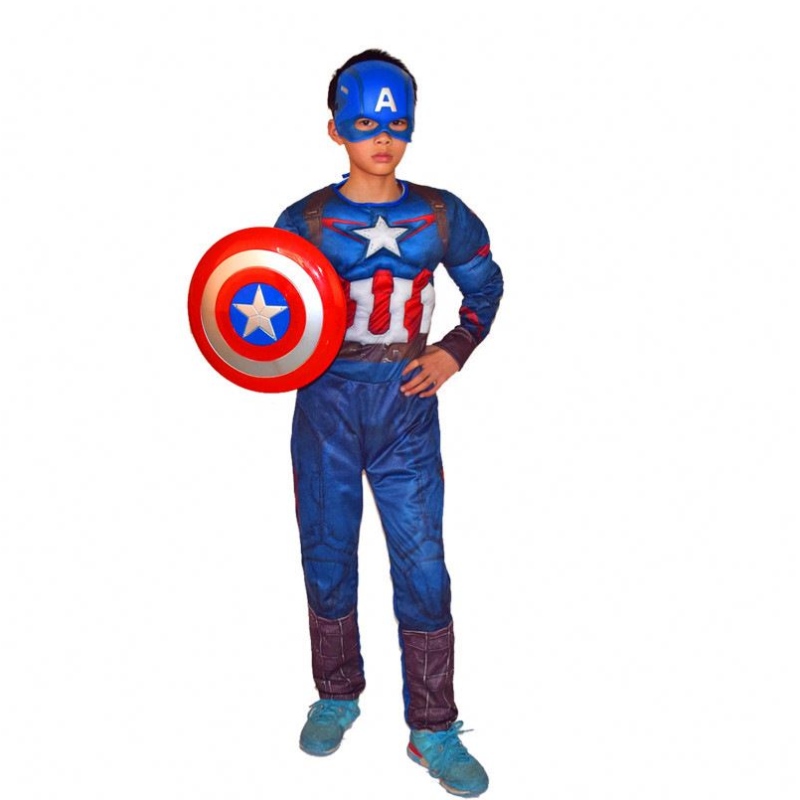 Poika -TV&movie -puku kapteeni cosplay -jumpsuit lapsi supersankari pukulasten lapsia Happy Halloween Fantasy Show