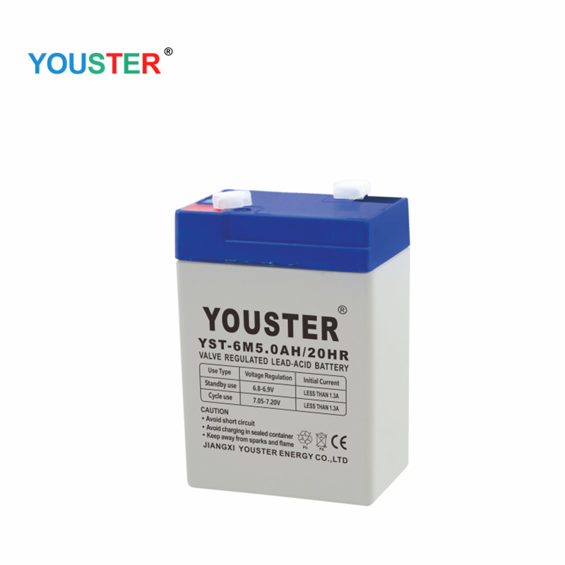Youter Lead Acid Battery 6V 5.0Ah -akkujen käyttö valaistukseen/ups/cctv/home -laite/solar/inverter