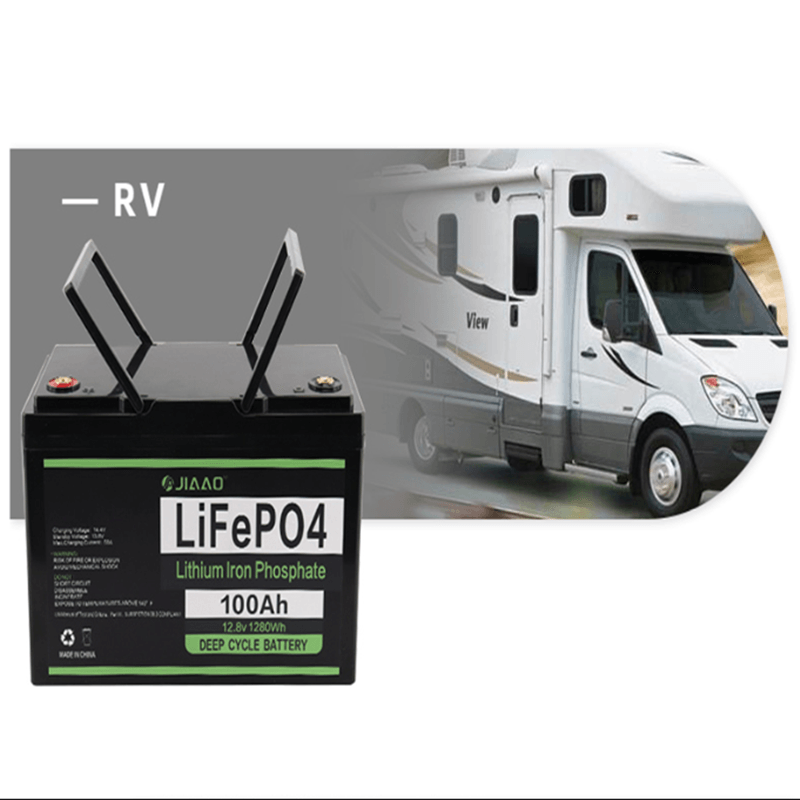 LiFePO4 akku 12V 100Ah Litium Iron akku Kevyt paino 12 v 100 ah LiFePO4 Akun pitkä käyttöikä RV matkailuautoon