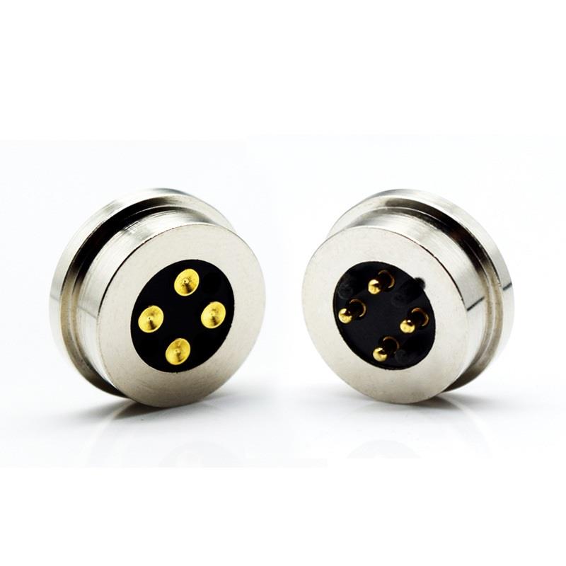 2pin / 3pin / 4pin / 5pin / 6pin Magneettinen uros & naaras pogo pin liitin LED