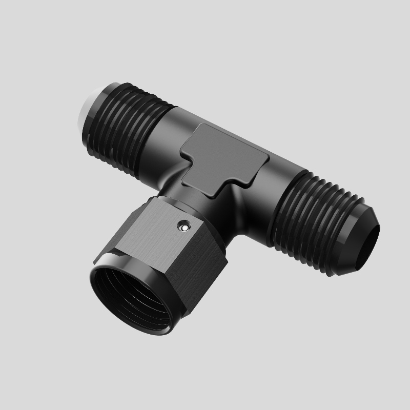 Uros Tee Fitting Adapter naaras kääntyvä puolella musta