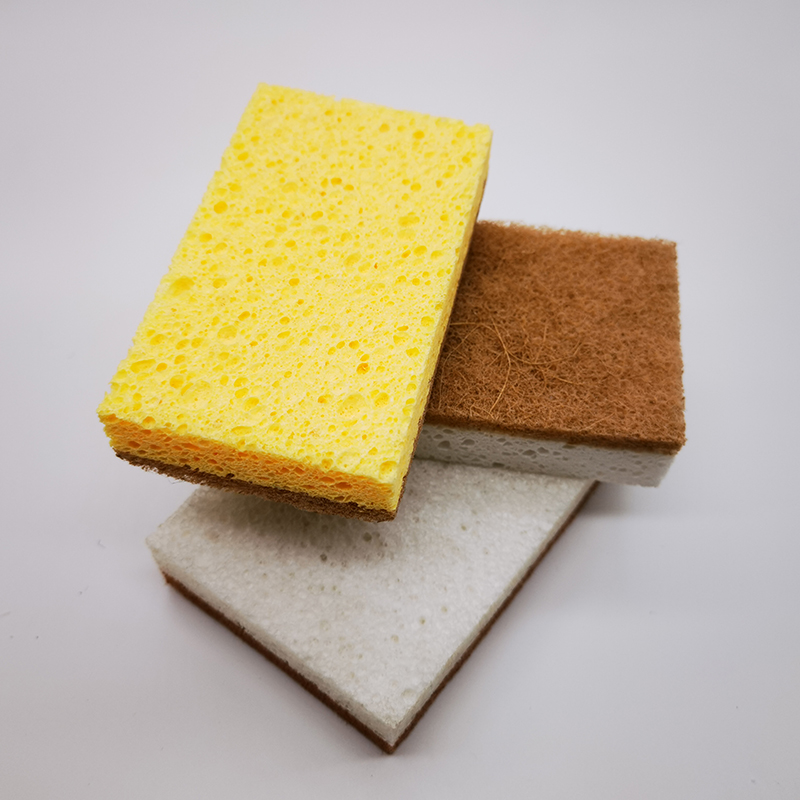 Mikrokuitusieni keittiön puhdistus luonnollinen puhdistus sisal loofah keittiön kuorinta selluloosa sieni