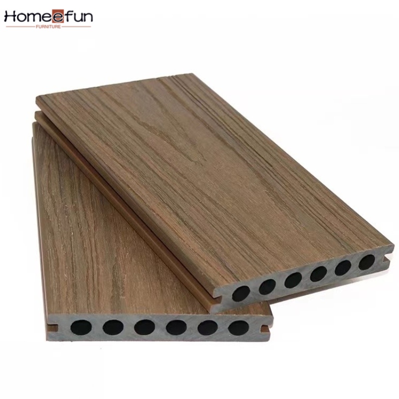 2022 Moderni kuuma vedenpitävä puumuovi Composite Outdoor Decking Helppo asennus Wpc Decking lattiapaneeli Tuote