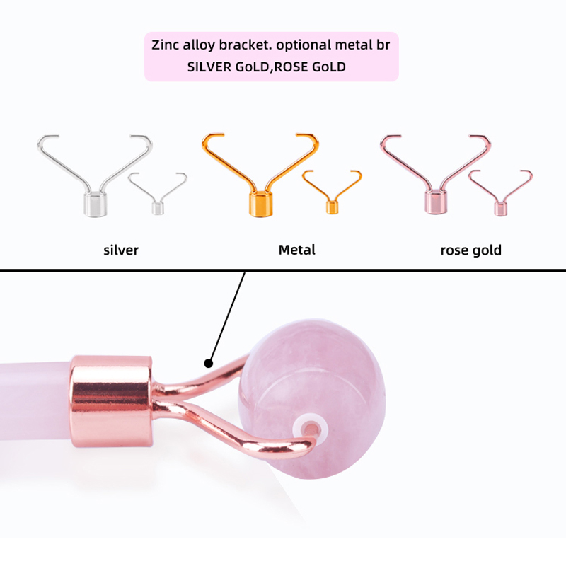 Mukautettu luonnollinen ruusu Quartaz White Jade Eye Face Roller ja Gua Sha Tools Set -pakkaus