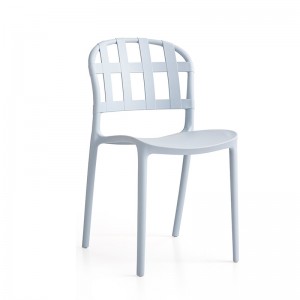 Moderni muovivärinen tuoli käsivarrettomat kiinteät selkänjät Yksinkertainen lounge -muovinen ruokasalituoli