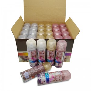 Hiusväriset suihke hiukset ja vartalohalkeat annostelijauheen jauhemuihke glitter -hiuslehden