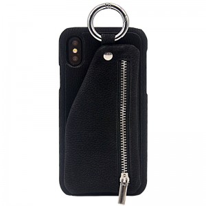 Apple iPhone 8 matkapuhelimen suojakotelo, käsikäyttöinen nahkainen suojakotelo, pieni lompakkosäilytys matkapuhelimen laukku, putoamiskestävä ja tärinänkestävä nahka Kiina Punainen matkapuhelimen suojakotelo