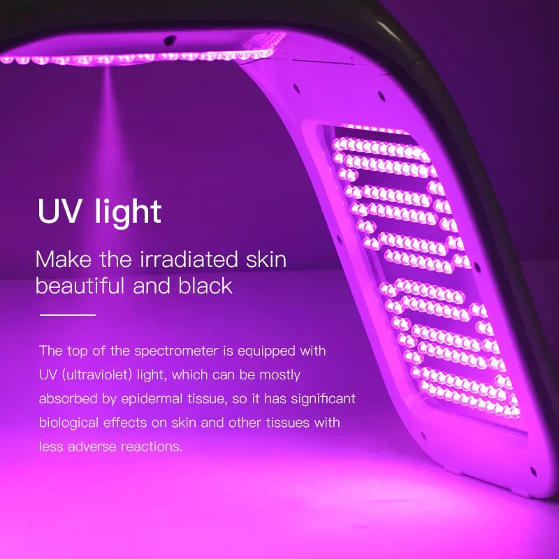 7 väriä PDT LED -valo 5D -kollageenin kevyt terapia kasvojen kauneuskone ihon uudistamiseen Aknen poisto, ihon kiristyminen, pigmentin poisto, aknehoito, ihonnuorentaminen, ryppyjenpoisto.
