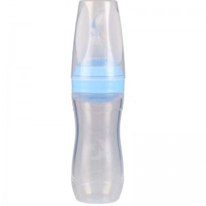 100% ruokalaatuinen silikoni lusikka purista riisihasta vauva ruokinta pullo silikoni vauvan lapset ruokkivat hedelmähaja -lusikkapulloa