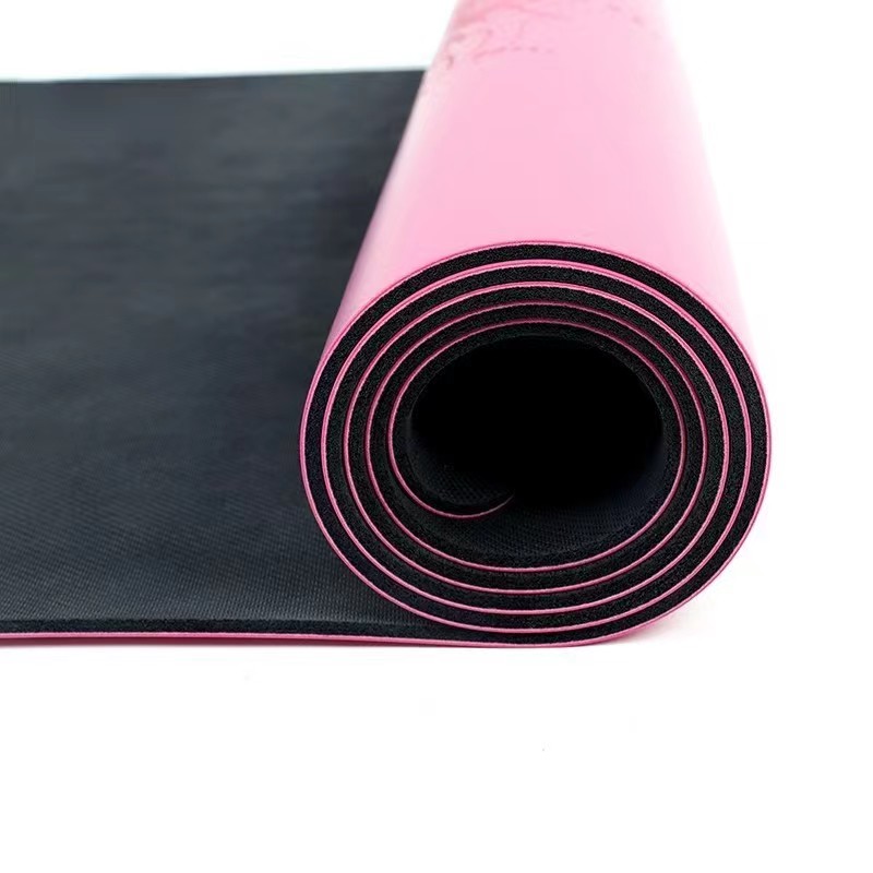 Painettu tai asana-linja PU-kumijoogamatto tukkumyynti, tukeminen räätälöity logo ja kuvio, ympäristöystävällinen ei-myrkyllinen kuntourheilu ei liukuta luonnollinen PU-kumijoogamatto