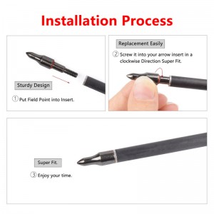 ELONGARROW 150002 100 Grain Jousiammuntannuolenpäät hiili -nuolille