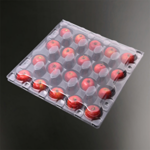 Pet läpinäkyvä muovinen simpukka hedelmäpakkauslaatikko kirkas hedelmäastia