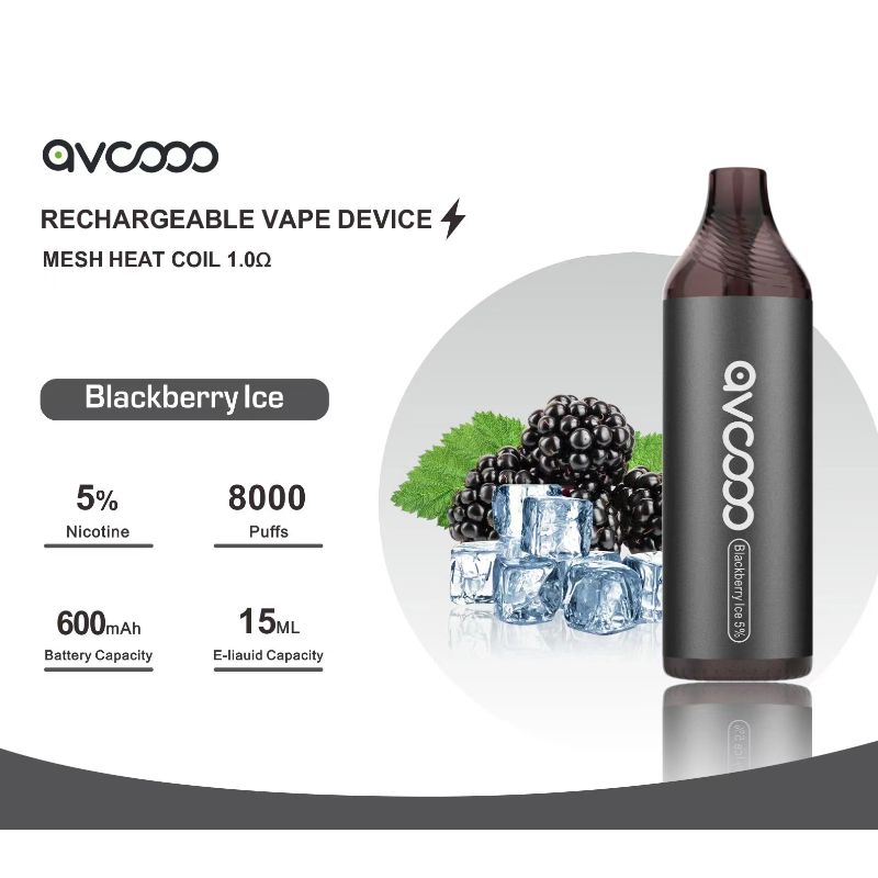 Avcooo ladattava vape -laite 8000 PUFFS