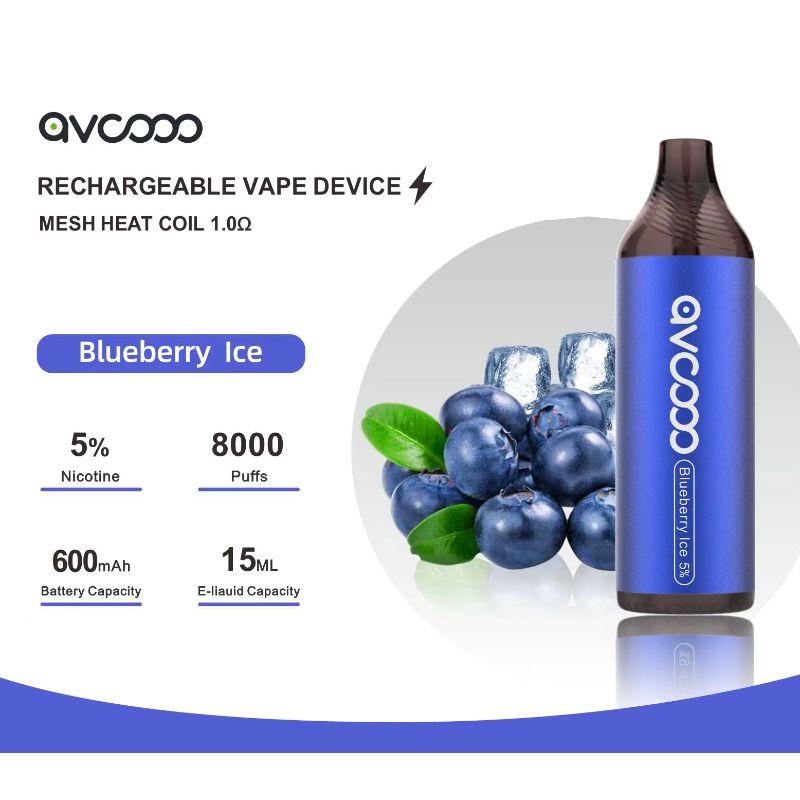 Avcooo ladattava vape -laite 8000 PUFFS