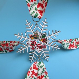 Mitalivalmistaja räätälöity pehmeä emali jouluyhdistelmämitalit