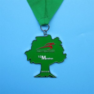 Mukava muotoilu läpikuultava emali -jäljitelmä kova emali metalli päällystetty kultainen hopea kupari urheilumitalit