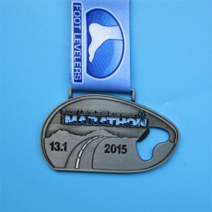 Mukautetut mitali -kaulakorun pyöräilymitalit antiikkipinnoitetut metallimitalit