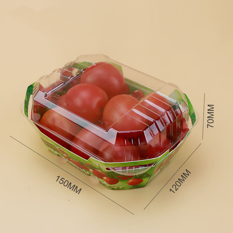 Mukautetut muoviset pahvilaatikot hedelmien punnet -pakkausastialle kannen kanssa