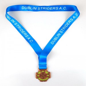 Urheilumitali ja palkinnot räätälöity sinkkiseosmitalit palkintomitalinauhalla