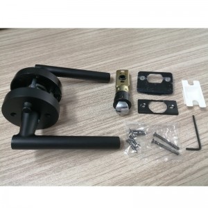 R7506 mustan ovenkahvan vipu moderninykyaikainen ohut pyöreä muotoilu kodin makuuhuoneeseen tai kylpyhuoneen yksityisyyteen, avaimeton oven lukko