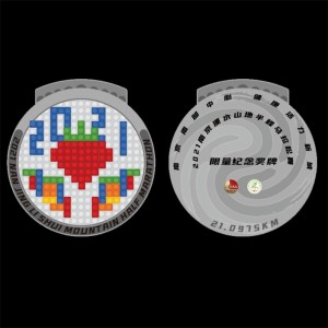 Mukautetut kilpailumitali hauskat lego -mitalit urheilumitalit