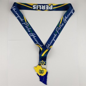 Gag -mitalivalmistaja Design Metal 3D -kultapinnoitettu mitali National City Map -mitalit