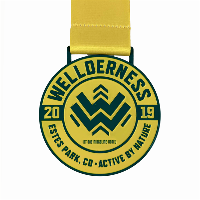 3D Gold Metal Award -maraton juokseva urheilumitali värisuihke -mitali UV -tulostusmitalit