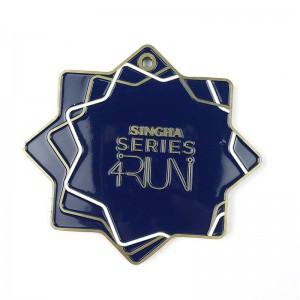 Palkitse mitalit räätälöity metalli pokaalin metalli sininen emali uskonnollinen mitali