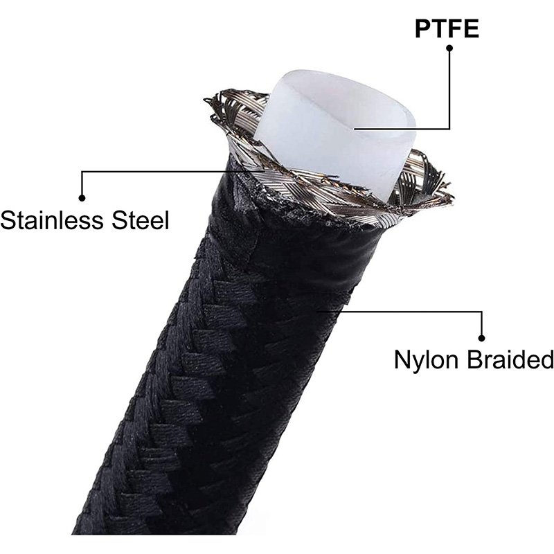 PTFE E85 Polttoaine Line -letkunnylon punottu