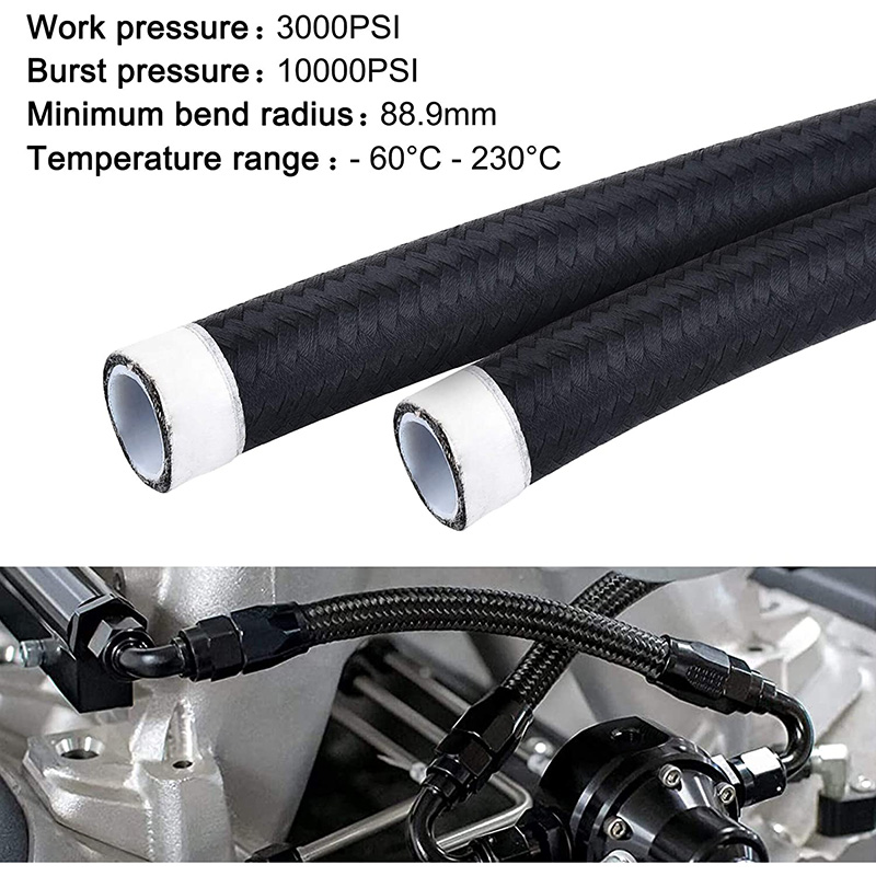PTFE E85 Polttoaine Line -letkunnylon punottu