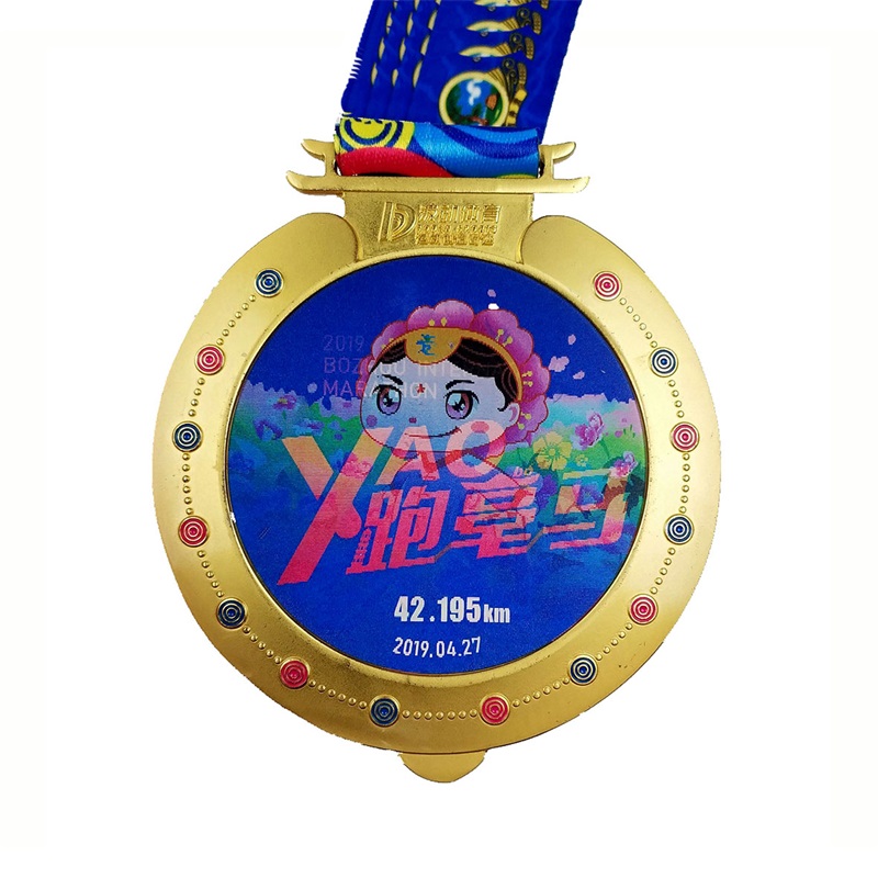 Erityinen suunnittelu Vermeil Gold Prated Mitalion for Winter Games 2022 -mitalit
