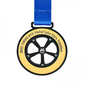 Die Cast Mitals Gold Metal Award 3D Triathlon -mitali Sport -mitali