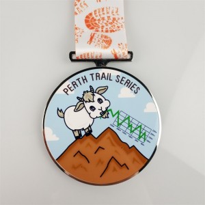 Kuole valettu mitali väri 3D -emalimitalit Räätälöity mitali