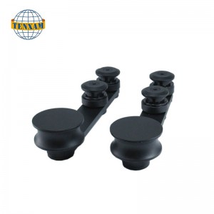 Kylpyhuoneen kaksinkertainen kiskojärjestelmä liukuva varaston oven laitteistopaketti liukuoven liukuva kisko