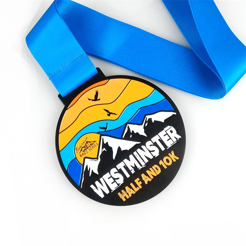 Gag Factory Custom Logo -palkintomitalitnauhalla tyhjä kultainen hopeapronssi kunniapyöräily juokseva maraton metalliurheilumitali