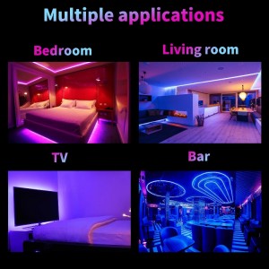 12 V Smart Control Sisäkoriste Vedenpitävä SMD 5050 LED RGB -nauhavalot