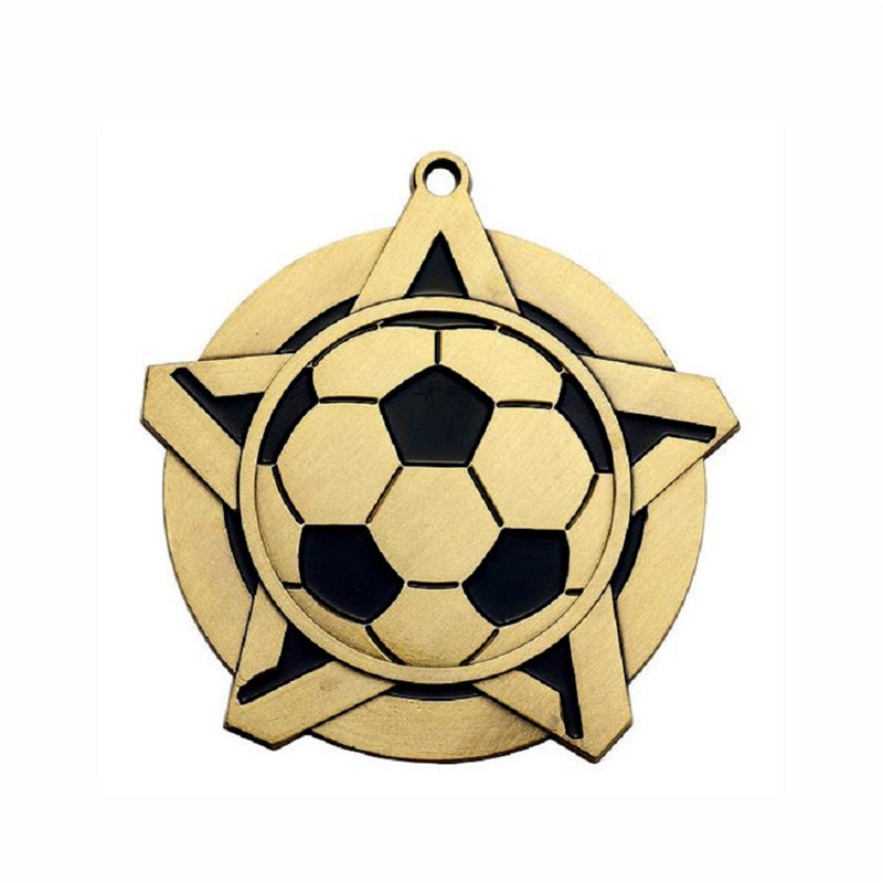 Gag Design Metal 3D Logo Football Race Sports Gold Award -mitalit Tehtaan räätälöity mitalinauhalla