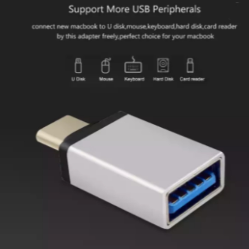 Nikkelipinnoitetun USB-tyypin A pyrstöpistorasia 3-in-1 PC DIY -sovitin.