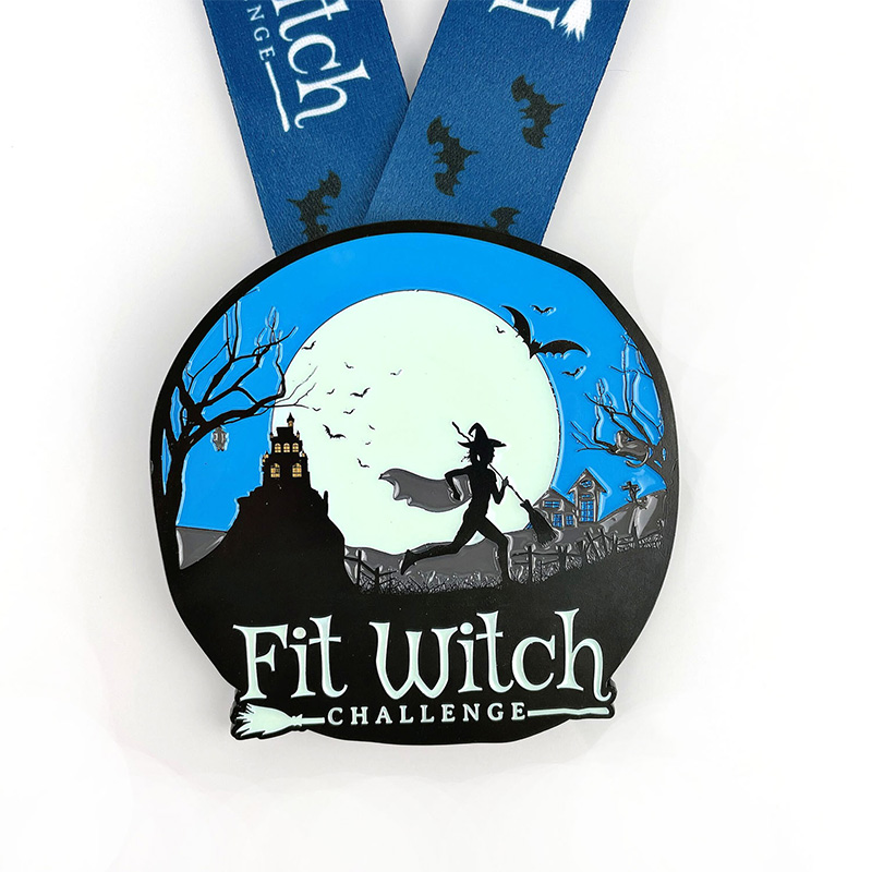Hauska Custom Metal Sport Award Halloween Hallowmas Run -mitalit